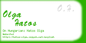 olga hatos business card